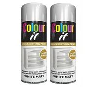 General Packaging White Matt Finish Multipurpose Aerosol Spray Paint 400ml (2)