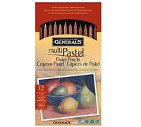 General Pencil MultiPastel Pencils 12 kg Assorted Colors, 13 Piece Set