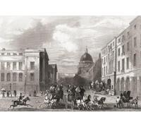 General Post Office St. Martin's Le Grand London England 19th century. From The History of London: Illustrated by Views in London and Westminster published c.1838. Poster Print by Ken Welsh (18 x 12)