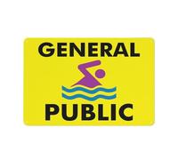 General Public Sign Warning Sticker-Security Sign Outdoor Sign 12 X 8 Inches