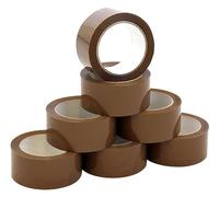 General Purpose Brown/Clear Tape Rolls Cellotape Per Roll 48mm x 66m Ideal For Cardboard Box Wrapping Packing Boxing Parcels Moving House Removals Strong Parcel Boxes And More