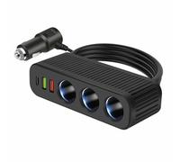 General Simple Car Power Splitter Vehicle Power Outlet Expander Upgrades For Safe & Stable Supply Active Long Distance Driving Accessory