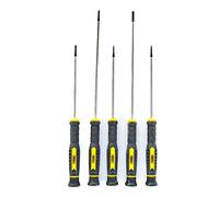 General Tools 604X 5 Piece Extended Length Phillips Head Magnetic Screwdriver Set for Hard to Reach Spaces - Black