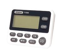 General Tools Digital Timer, Four Channel with Clock (TI388)
