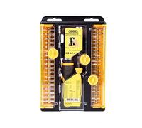 General Tools Ratcheting Screwdriver #WS-0201, 44 Piece Multibit Set with Universal Wrench Head, Yellow