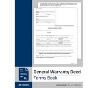 General Warranty Deed Forms Book: Real Estate Property Transfer Form | General Warranty Deed Forms for Property Sales & Title Transfer