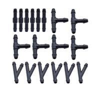 General Windshield Washer Hose Adapter Set 18PCS 3 Size Connectors Automotive Plumbing Fittings for Car Wiper Nozzles Wiper Washer Nozzle Adapters