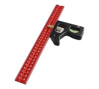 General Woodworking Combination Angles Finder - Lightweight Measuring Tool - For Precise 90/45 Degree Angles - Aluminum Alloy 60Cm Combination Square(300mm)