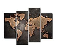 General World Map Black Background Wall Art Painting Pictures Print On Canvas Art The Picture For Home Modern Decoration