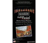 Generals G4401-24A Pastel Chalk Pencil Set of 24 by Generals