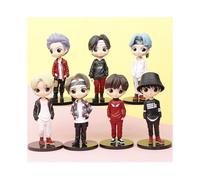(Generation 6) 7Pcs/set BTS Bt21 Bangtan Boys Tiny Tan Figurine Model Fans Gift