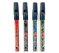 Generation 700521 Boho Model Designer English Tin Penny Whistle in D Gift Pack (Green, Blue, Red, Black) (Red)