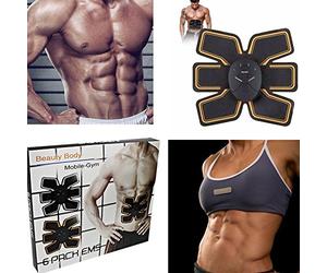 Generation Fashion 6 pack EMS ab toner machine pads for a ripped stomach! Abs electric abdominal muscle stimulator toning belt exercise equipment- for men women