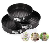 Generation Fashion New 3 Pcs Round Shape Aluminum Non-Stick Cake Molds Baking Tin Spring Form Pan