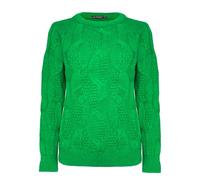 Generation Fashion New Ladies Women Knitted Sweater Crew Neck Cable Knit Jumper Pullover Top Long Sleeve[Jade,L]
