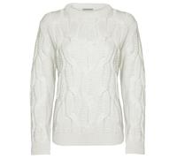 Generation Fashion New Ladies Women Knitted Sweater Crew Neck Cable Knit Jumper Pullover Top Long Sleeve[Cream,XL]