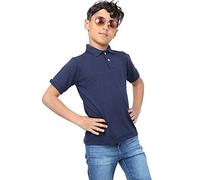 Generation-Gap Boys Girls Plain Polo Shirts Kids Summer Short Sleeve School T-Shirts Top (Navy, 13 Years, 13_Years)