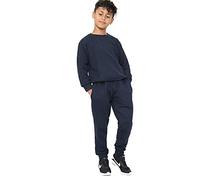 Generation-Gap Kids Girls Boys Plain Pullover Fleece Tracksuit Set Top Bottom Back to School Jogging Suit Age 5 6 7 8 9 10 11 12 13 Years (Navy, 11_years)
