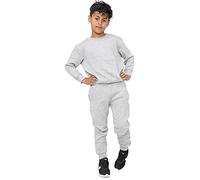 Generation-Gap Kids Girls Boys Plain Pullover Fleece Tracksuit Set Top Bottom Back to School Jogging Suit Age 5 6 7 8 9 10 11 12 13 Years (Grey, 9_10 years)