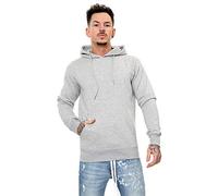 Generation-Gap Mens Plain Pullover Fleece Hoodie Kangroo Pocket Causal Hooded Top (Grey, L)