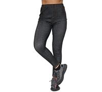 Generation-Gap Womens Ladies High Waisted Denim Jeans Look Stretchy Fit Skinny Jeggings Leggings Trouser (L/XL, Black)