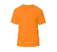 Generation-Plus+® Boys Girls Short Sleeve Cotton T-Shirt, Children Round Neck Basic Shirt Lightweight PE School Active Tees Tops (Orange, 9-10 Years)