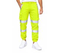 Generation-Plus+ Hi Vis Trousers Mens Fleece Work with Reflective Joggers | Zip Pockets, Construction Workwear, Outdoor Work Pants, High Visibility Safety, Sizes S-XXL