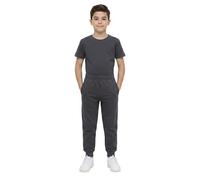Generation-Plus+® Kids Boys Girls Slim Fit Trousers - Unisex Pe School Jogging Bottom Fleece Sweatpants Elasticated Cuff Joggers Pant (Charcoal, 9-10 Years)