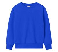 Generation-Plus+ Kids Fleece Sweatshirt - Unisex Crew Neck Plain Jumper for Boys & Girls School Uniform Royal Blue