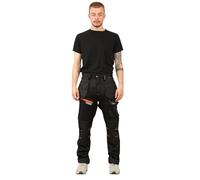 Generation-Plus+® Men’s Pro Work Trousers, Heavy Duty Safety Combat Cargo Pants Multi Pockets & Knee Pad Pockets, Durable Workwear Bottom (Black, 32)