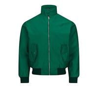 Generation-Plus+® Men's Vintage Classic Retro Scooter Harrington Jacket - 1970'S Bomber Mod Skin Tartan Lining Trendy Coat (Green, Small)
