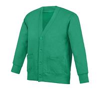 Generation-Plus+® Unisex Kids Back to School V-Neck Cardigans - Long Sleeve Button up Warm Sweaters for Winters - Children Knitted Tops (Jade Green, 2-3 Years)