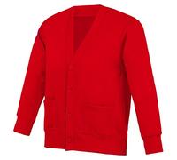 Generation-Plus+® Unisex Kids Back to School V-Neck Cardigans - Long Sleeve Button up Warm Sweaters for Winters - Children Knitted Tops (Royal Blue, 7-8 Years)