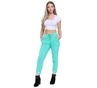 Generation-Plus+® Women's Plain Magic Trousers - Ladies Italian Yoga Pants Lagenlook Jogger Active Casual Stretchy Joggers Pant (Aqua, 16-22)