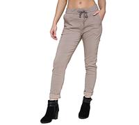Generation-Plus+® Women's Plain Magic Trousers - Ladies Italian Yoga Pants Lagenlook Jogger Active Casual Stretchy Joggers Pant (Mocha, 8-14)