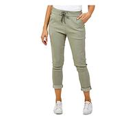 Generation-Plus+® Women's Plain Magic Trousers - Ladies Italian Yoga Pants Lagenlook Jogger Active Casual Stretchy Joggers Pant (Khaki, 8-14)