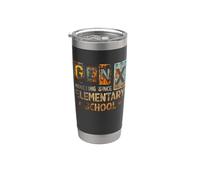 Generation X Adulting Since Elementary Schools Gen X Vintage Stainless Steel Insulated Tumbler