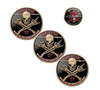 Generation X Commemorative Coin, Gen X Coin The Ultimate Tribute To The Badass Generation, Double Sided Vintage Skeleton Challenge Coins - GenerationX Tribute Gear, Old Fuckers Challenge Coins (3PCS)