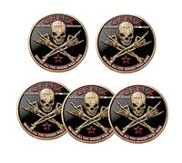 Generation X Commemorative Coin, Gen X Coin The Ultimate Tribute To The Badass Generation, Double Sided Vintage Skeleton Challenge Coins - GenerationX Tribute Gear, Old Fuckers Challenge Coins (5PCS)