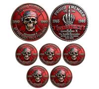Generation X Commemorative Coin, Generation X: Fuck Your Feelings Commemorative Coin, Gen X Skull Coin - Proud Member Generation X Challenge Coin, Collectible Coins for Gen X Enthusiasts (5Pcs 02#)