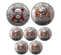 Generation X Commemorative Coin, Generation X: Fuck Your Feelings Commemorative Coin, Gen X Skull Coin - Proud Member Generation X Challenge Coin, Collectible Coins for Gen X Enthusiasts (5Pcs 05#)