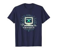 Generation X: We Made The Internet Cool Retro Computer T-Shirt, Men, Navy, 6XL