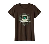 Generation X: We Made The Internet Cool Retro Computer T-Shirt, Women, Brown, XXL
