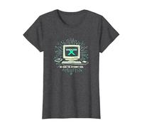 Generation X: We Made The Internet Cool Retro Computer T-Shirt, Women, Dark Heather Grey, M