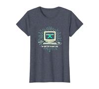 Generation X: We Made The Internet Cool Retro Computer T-Shirt, Women, Heather Blue, XXL