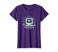 Generation X: We Made The Internet Cool Retro Computer T-Shirt, Women, Purple, 3X-Large