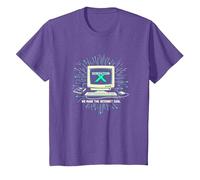 Generation X: We Made The Internet Cool Retro Computer T-Shirt, Youth, Purple Heather, Medium