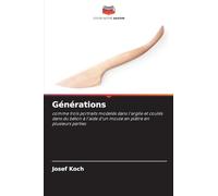 Générations: comme trois portraits modelés dans l'argile et coulés dans du béton à l'aide d'un moule en plâtre en plusieurs parties