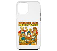 Generative AI Art Feeds My Family Funny Retro Case for iPhone 12 mini