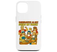 Generative AI Art Feeds My Family Funny Retro Case for iPhone 13